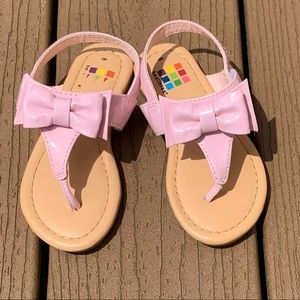 HEALTHTEX GIRLS PATENT LEATHER SANDALS SZ 8 NWOT